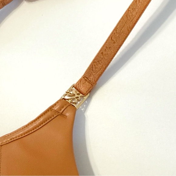 HONEY BIRDETTE EMILY TOFFEE TAN NUDE FAUX LEATHER PUSHUP BRA - Picture 4 of 9